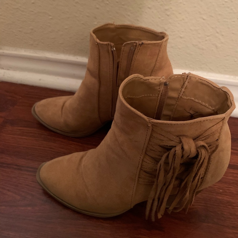 Tan booties
